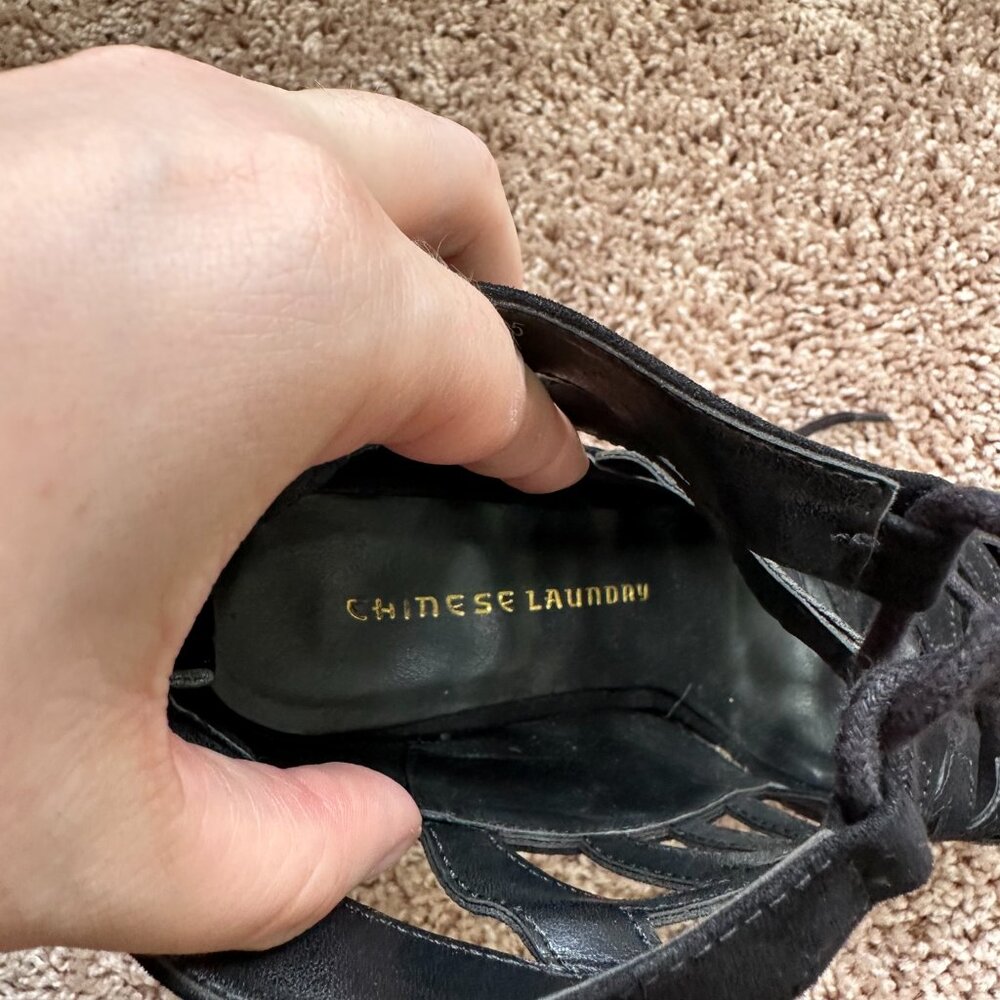 Chinese Laundry Strappy Cage Heels in Black Size 8 - Picture 6 of 8